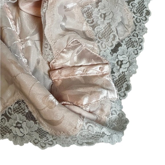 Vintage Laura Adams Womens Satin Silk Lace Teddie Lingerie Size Small - Picture 10 of 10